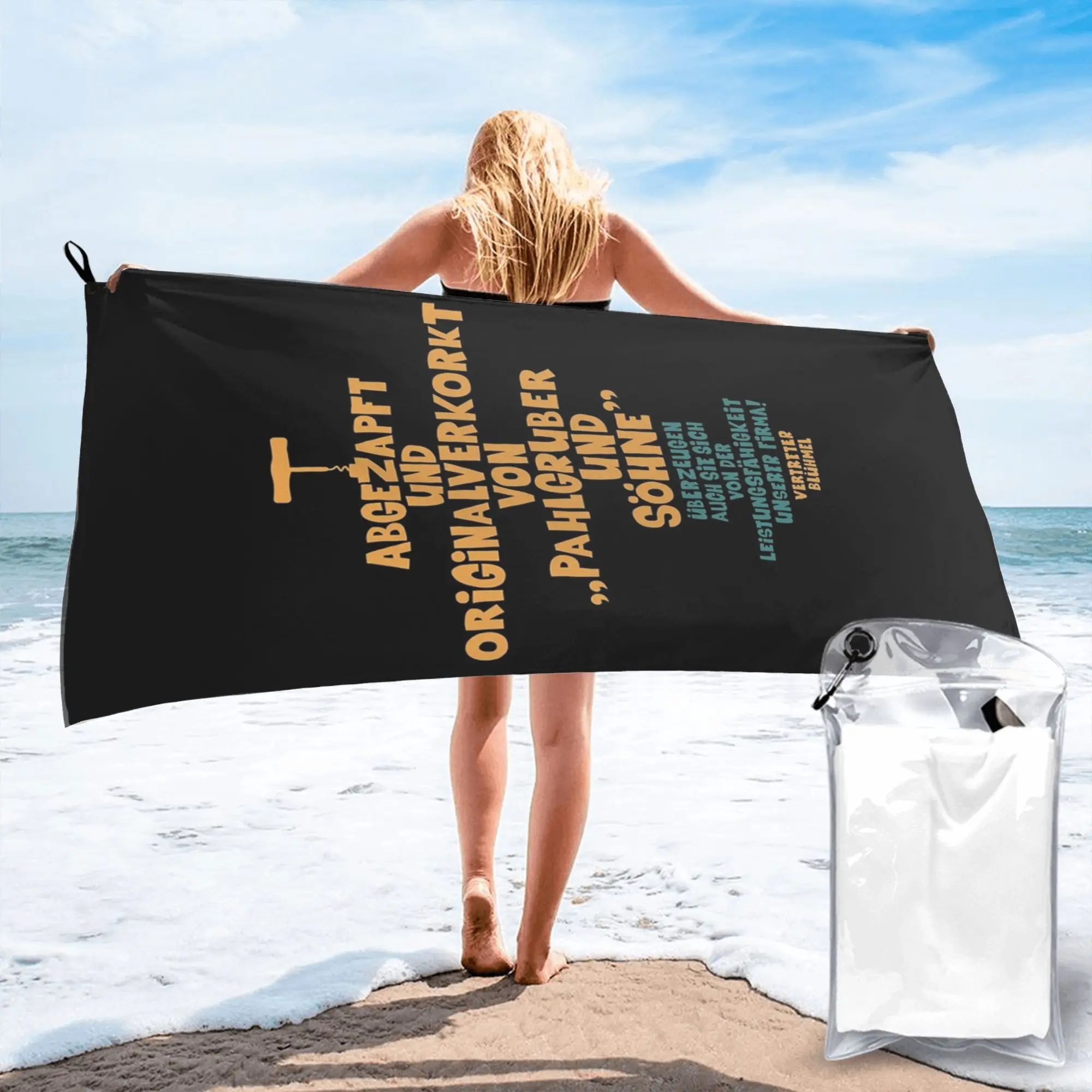 Tapped and originally corked - Loriot - Die Nudel Beach Towel Soft Microfiber Quick Dry Absorbent Quick Towels For Bath