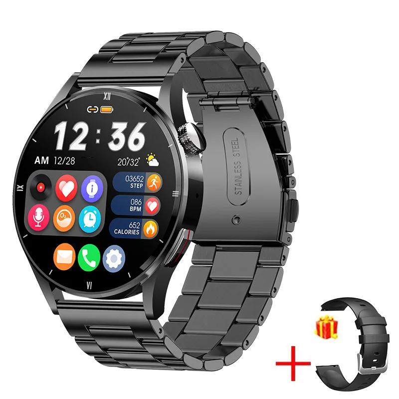 TLCRETE Bw0398 ساعة ذكية للرجال Amoled Hd كشف الشاشة Ai صوت ذكي Smartwatch بلوتوث دعوة ساعة الذكور Reloj هدية Wr