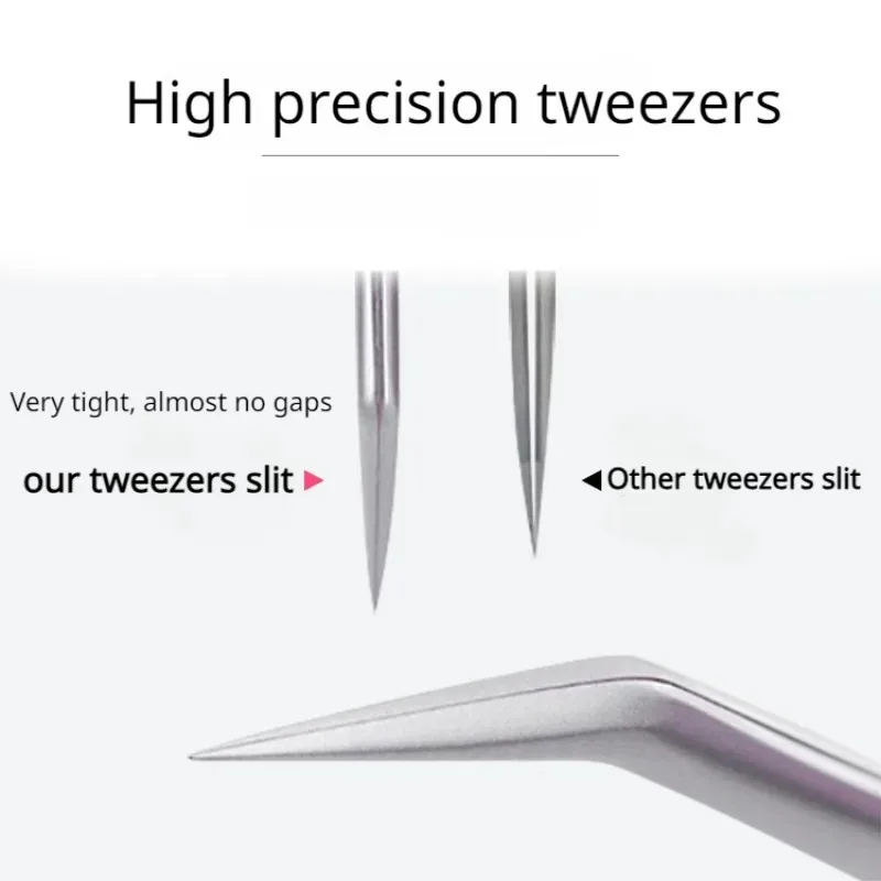 Anti-Static Tweezer Stainless Steel Superhard Tweezer Exquisite Eyelashes Tweezer Precision Makeup Tools for Eyelash Extension