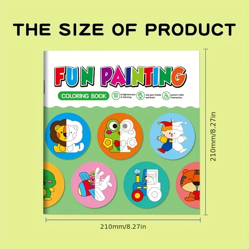 Livre de coloriage Graffiti de 32 Pages, livre de dessin symétrique amusant, demi-livre de coloriage intéressant pour enfants