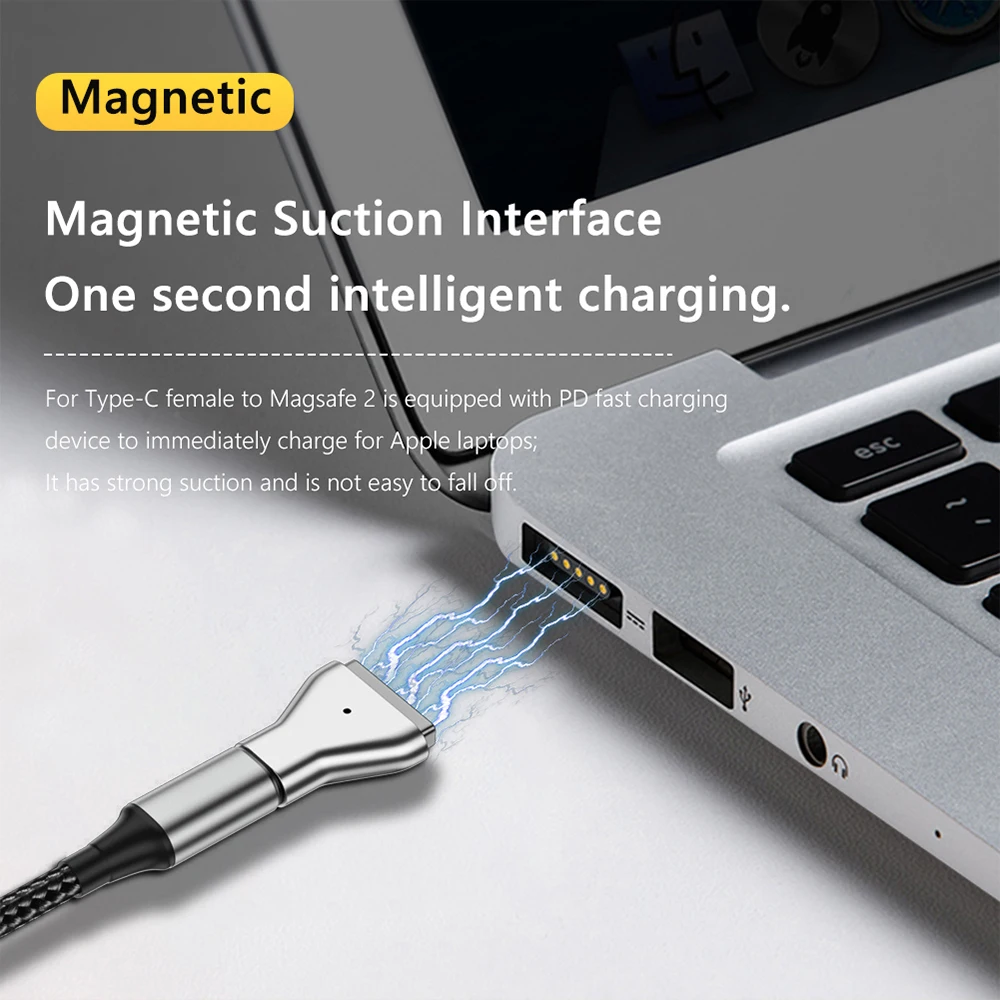 HOT Type C Magnetic USB PD Adapter for Apple Magsafe 1 Magsafe 2 MacBook Pro Plug USB C Converter Fast Charging Adapter