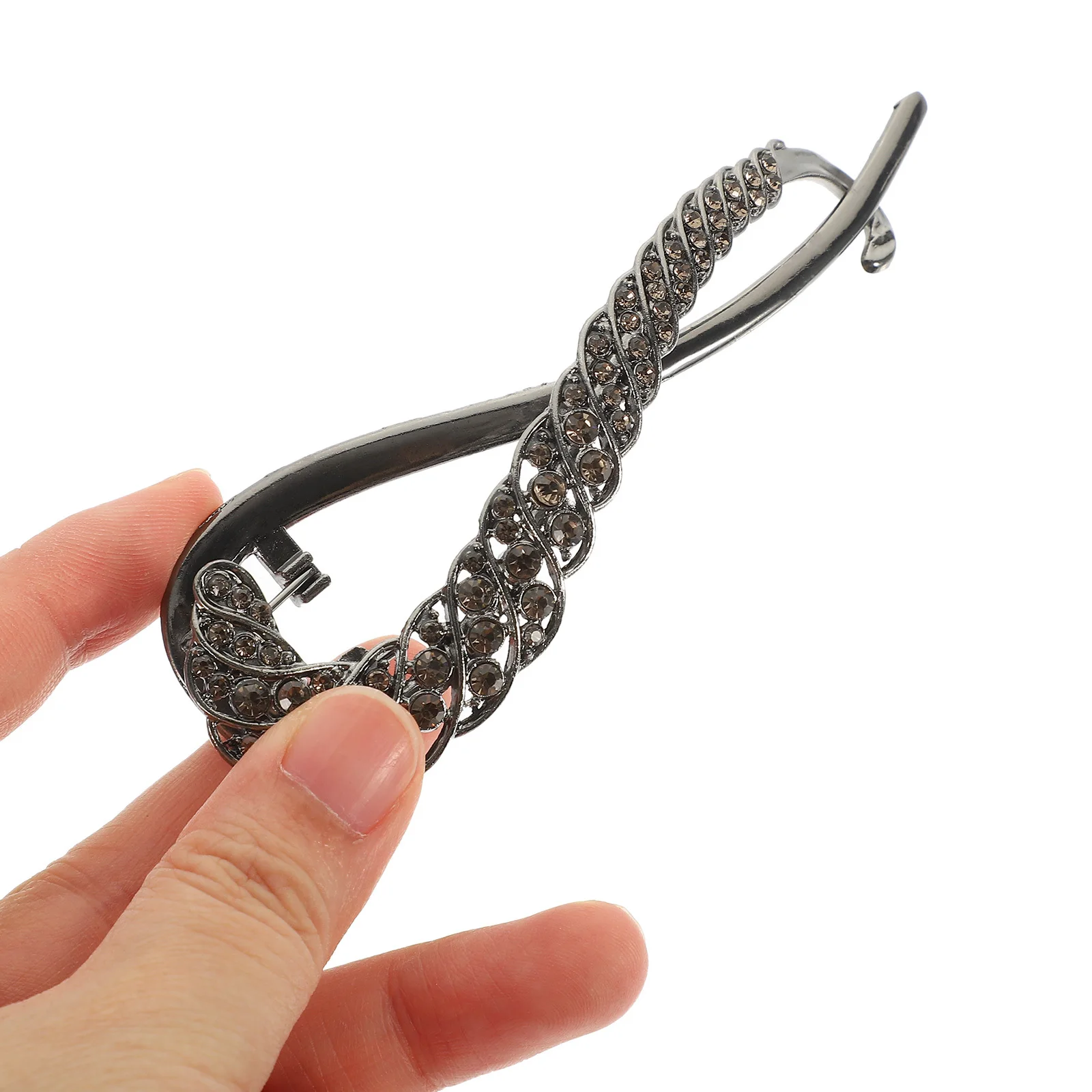 

3Pcs French Rhinestone Hair Clips Large Hairpins Styling Clips for Women Special Occasions Twisted Hair Clip