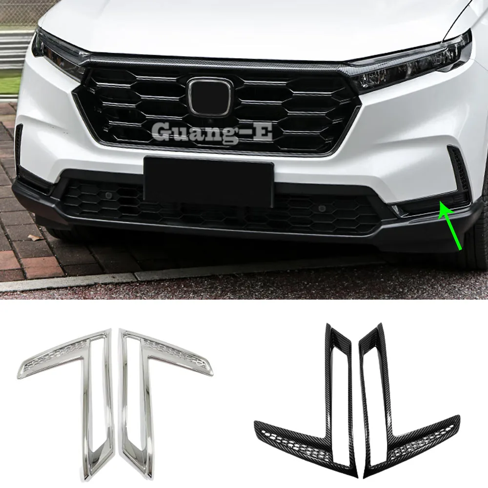 ABS Plastic Car Styling Front Fog Light Strip Trim Cover Decoration Frame Auto Exterior Accessories For Honda CRV CR-V 2023 2024