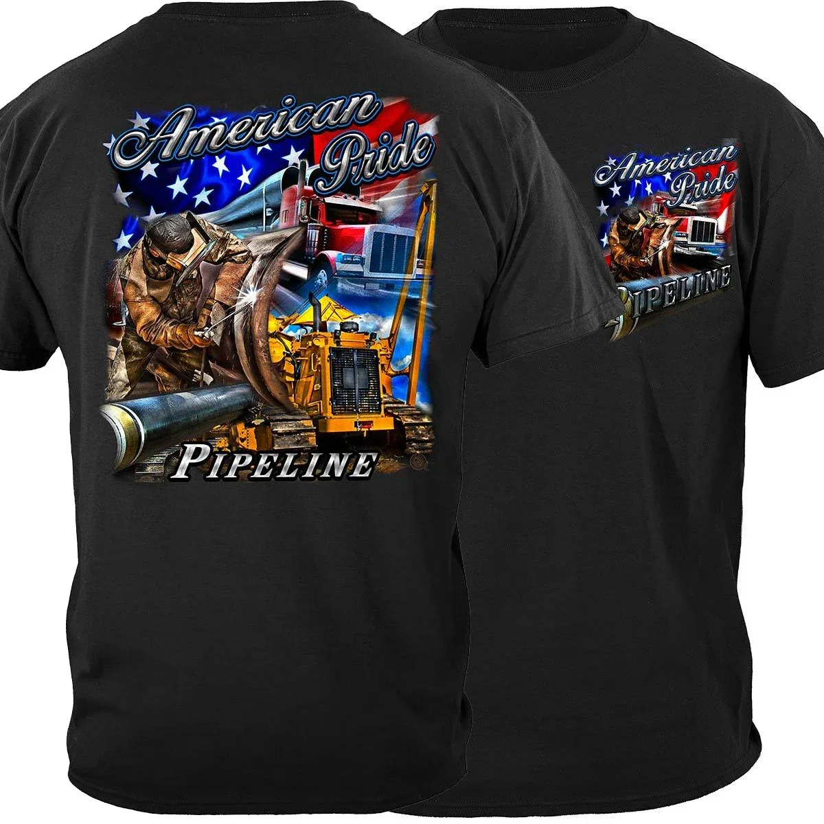 American Pipeline Pride Plumber Gift T Shirt New 100% Cotton Short Sleeve O-Neck T-shirt Casual Mens Top