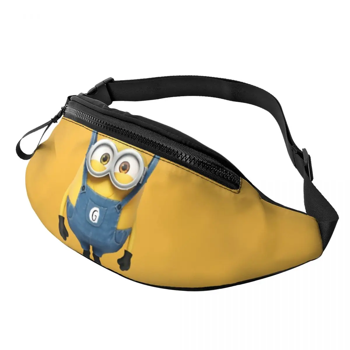 Custom M-Minions Anime Manga Fanny Pack Women Men Crossbody Waist Bag for Traveling Phone Money Pouch