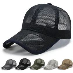 Men Women 2023 Summer Full Mesh Baseball Cap Quick Dry Cooling Sun Protection Hiking Golf Running Adjustable Snapback Hat gorras