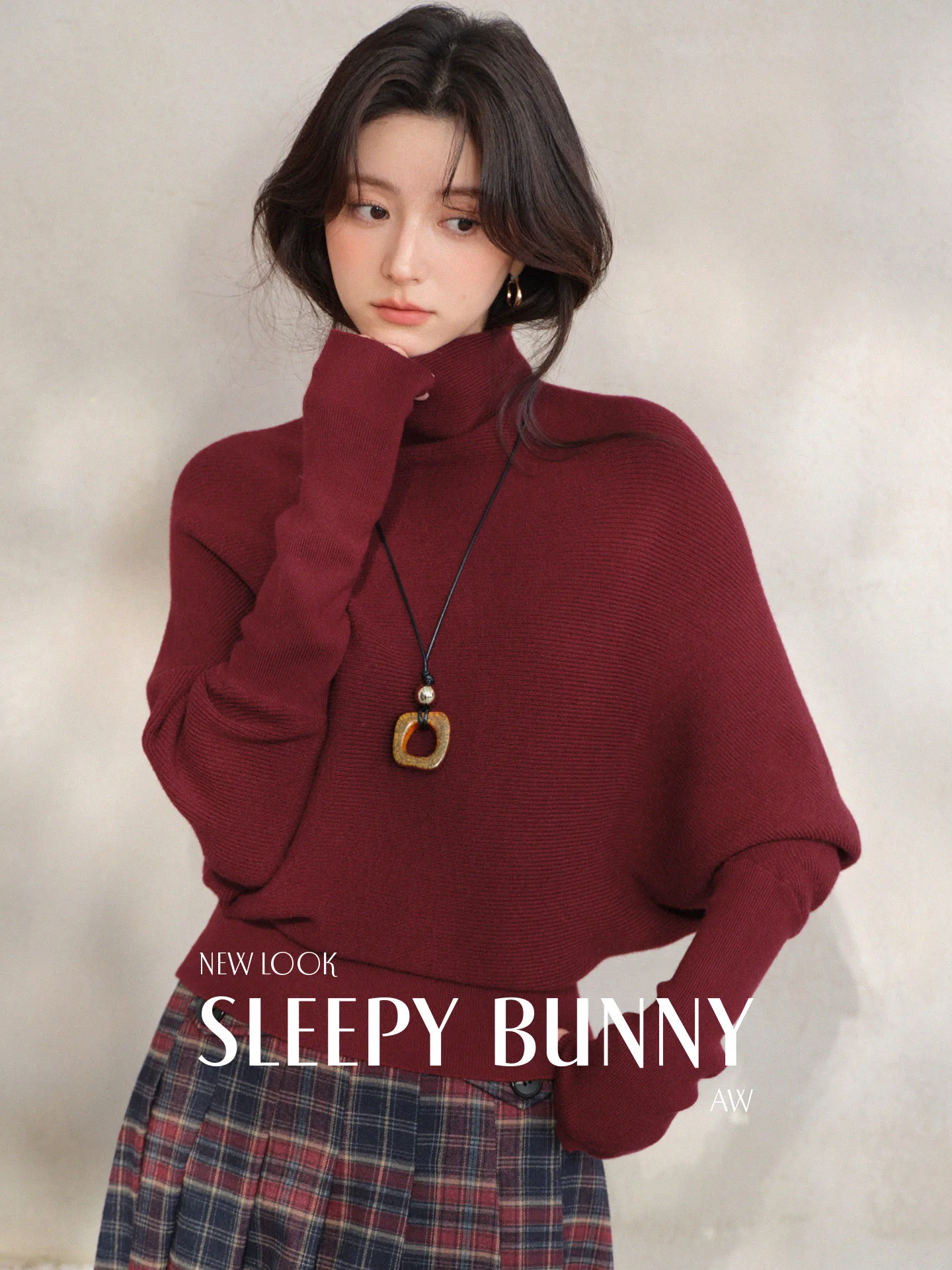 

Красный вязаный свитер женский с высоким воротником, рукавами «летучая мышь», облегающий, повседневный, теплый зимний модный топ для женщин