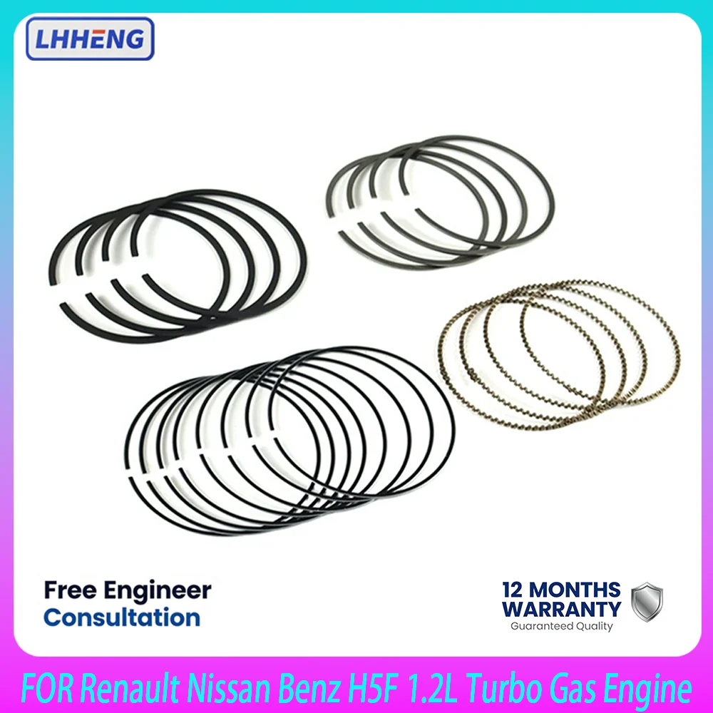 Piston Ring Set A2000300124 120339614R For Renault Nissan Mercedes‑Benz H5F 1.2L Turbo Engine Repair Parts 2012‑2020