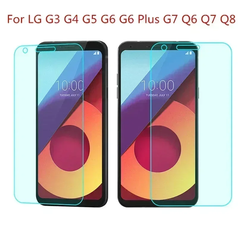 

2 шт. высококачественное закаленное стекло для LG G5 G7 G4 Противоударная Защитная пленка для экрана Передняя защитная пленка
