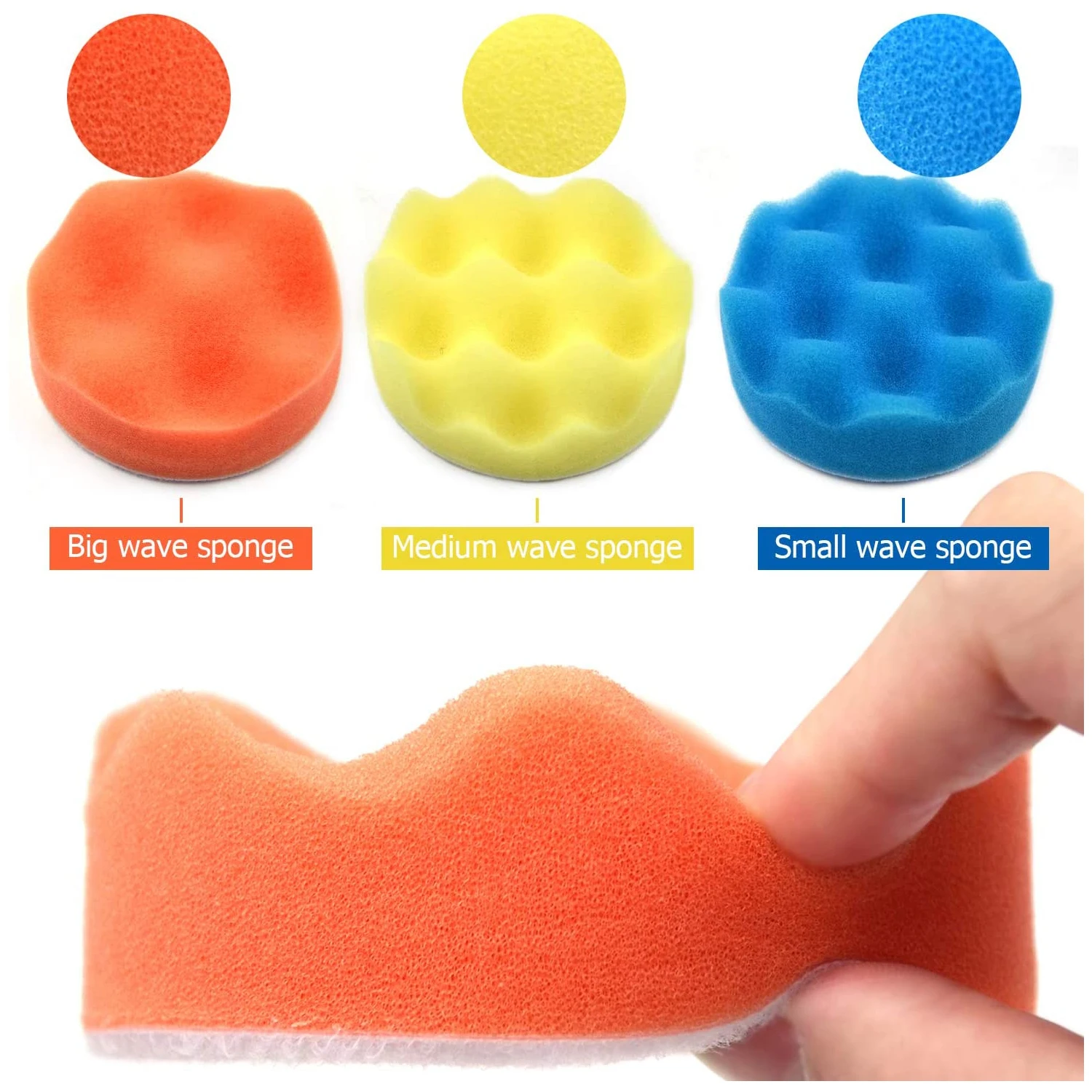 3 zoll Auto polieren Schleifen Discs Polieren Schwamm Pads Kit mit 1/4 zoll Schaft Sichern Pad Weiche Interface Pad Woolen puffer Pads