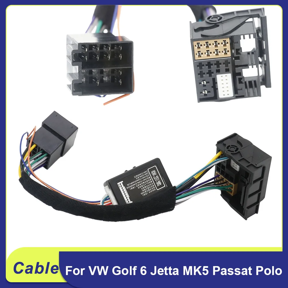 ISO CANBUS Decoder Simulator For VW Golf 6 Jetta MK5 Passat Polo Quadlock Adapter Plug & Play Cable