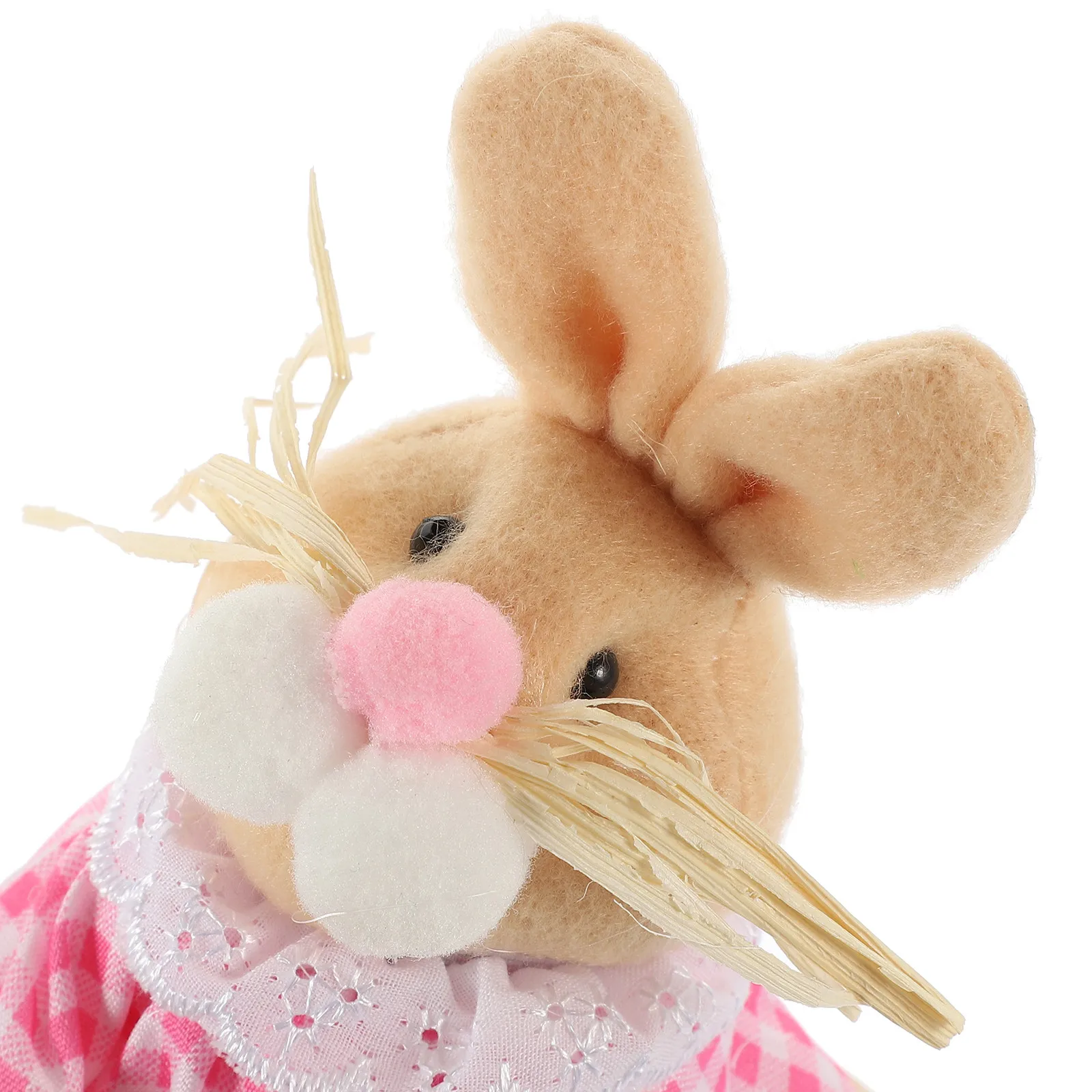 

Woven Storage Basket for Makeup Pencils Keys Handcrafted Grass Material Desktop Organizer Cute Bunny Office Decor