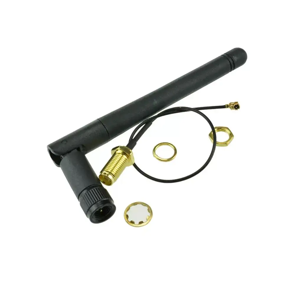 هوائي IVAN 2.4G مطوي بلوتوث واي فاي وحدة زيجبي هوائي SMA إلى IPEX خط التغذية 2.4 جيجا هرتز هوائي