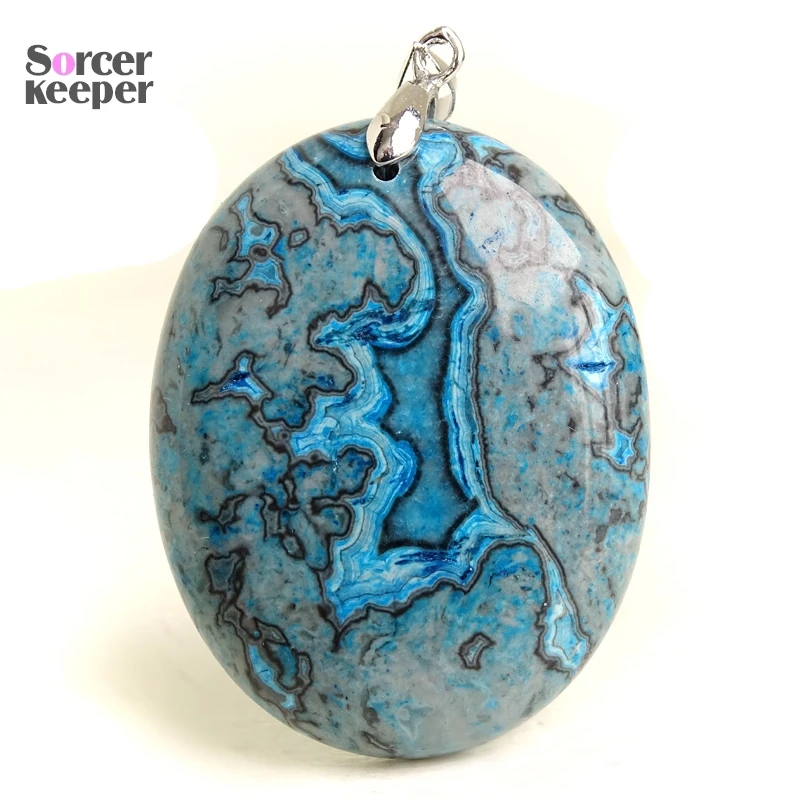Men's Bijoux Crazy Lace Rosetta Agate Necklaces Pendants Natural Stones Beads for Jewelry Making Accessories Women's Gift BQ913H