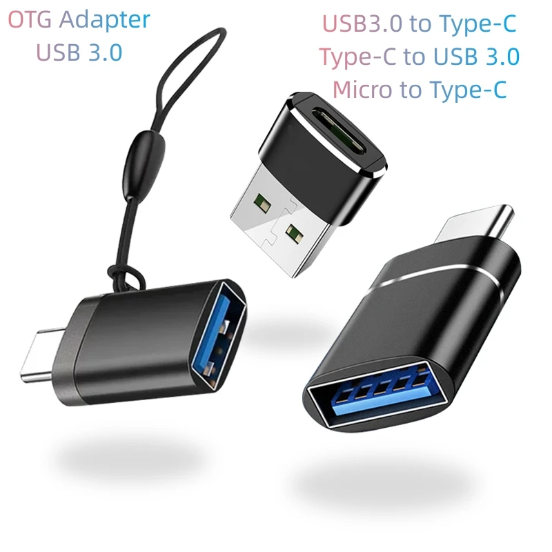 Charger Adapter USB3.0 To Type C OTG Connector Type-C to USB Male To Micro USB Adapt Converter for PC Macbook Car USB C Ipad