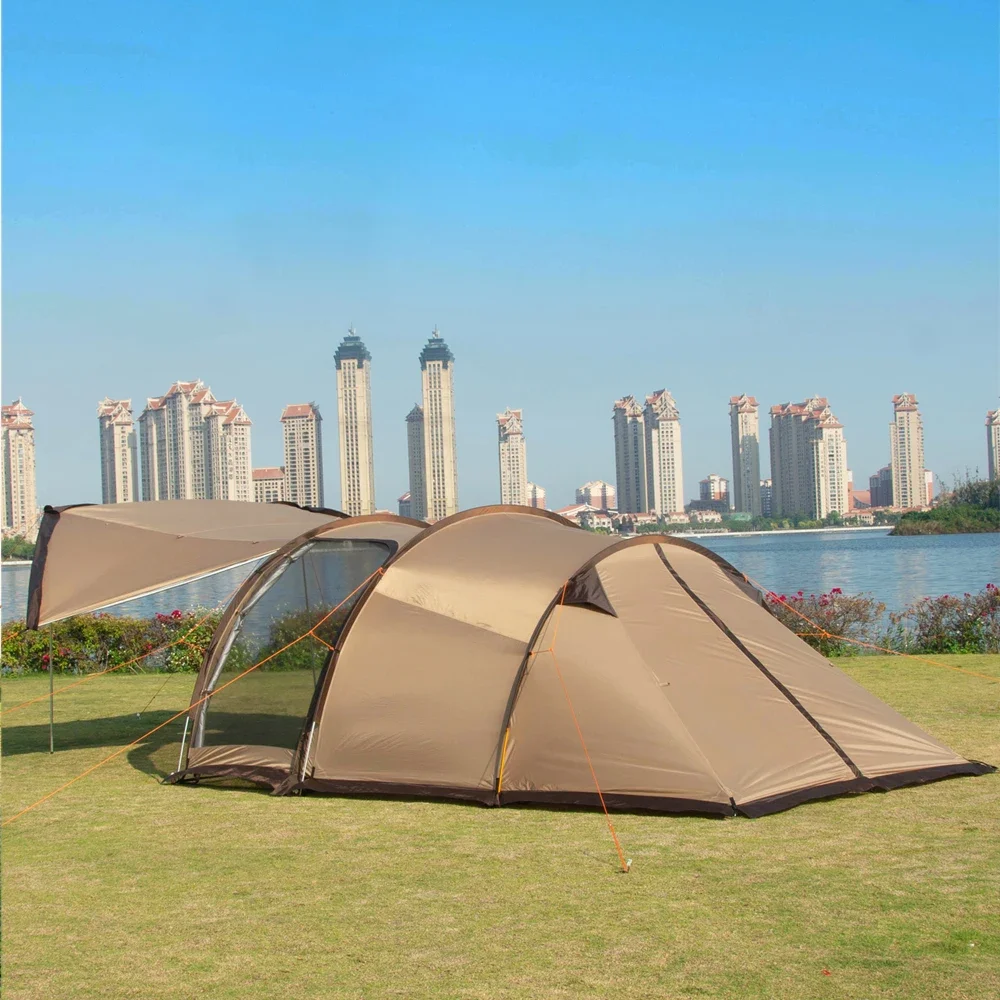 

Luxury Canvas Glamping Tents Camping Outdoor Heavy Duty Canvas Tent Outdoor Facilities Tunnel Camping Tent