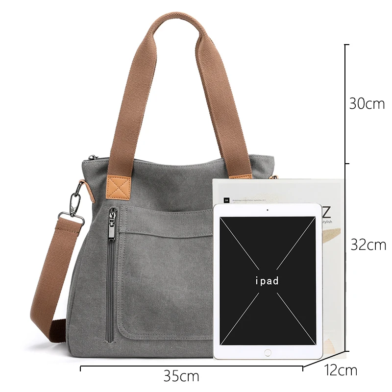 Women's Canvas Shoulder Bag 2023 Luxury Designer Handbag Women's Large Capacity Shopping Commuter Bag High Quality Crossbody Bag