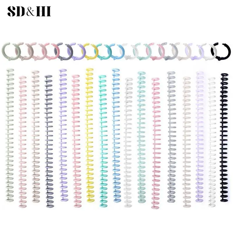 30 Holes Loose-leaf Plastic Binding Ring Spring Spiral Rings Binder Strip For A4 Paper Notebook Stationery Office Supplies