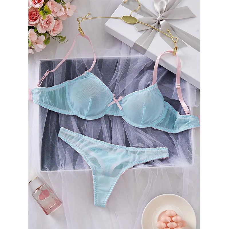 

Сексуальное сетчатое нижнее белье контрастного цвета, комплект из двух предметов, женское нижнее белье, комплект трусиков, чувственные порно костюмы, бюстгальтер и короткий костюм