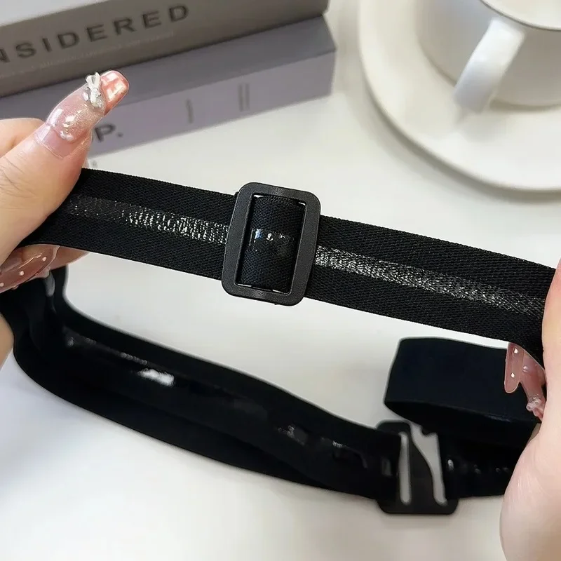 1/2 قطعة للجنسين عدم الانزلاق سيليكون الأشرطة حزام مطاط المضادة للتجاعيد قميص البقاء أفضل أحزمة حزام الأعمال لبدلة قميص