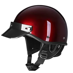2023 New Retro Motorcycle Helmet Scooter Retro Half Helmet Racing Riding Helmet Anti-collision DOT Certification
