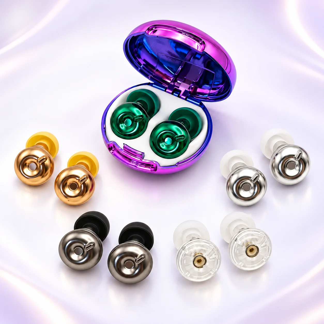 Olyga 3-Level Adjustable High Fidelity Earplugs for Concerts, Festivals, Drummers & DJs – Reusable Hearing Protection