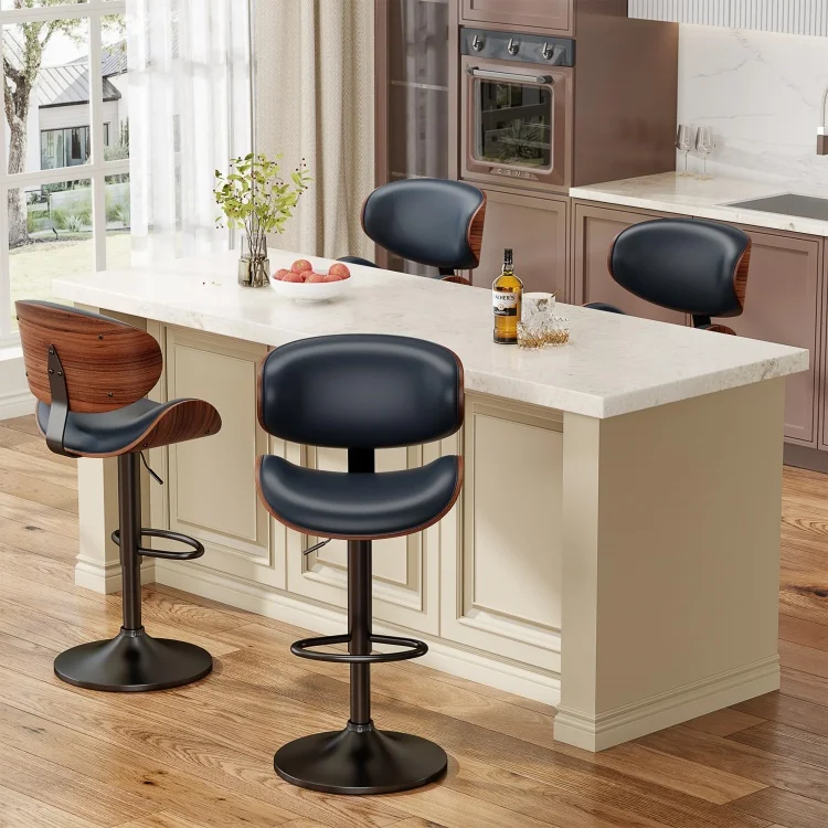 

Modern Style Swivel bar Stools Hotel Restaurant Kitchen bar Chair Adjustable Bentwood Height Home Barstool Living Room