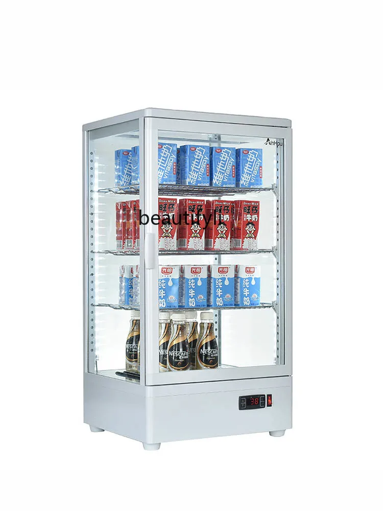 Thermal Insulation Heating Thermostatic Cabinet Beverage Deli Cabinet Food Small Four-Sided Display Cabinet Made of Glass