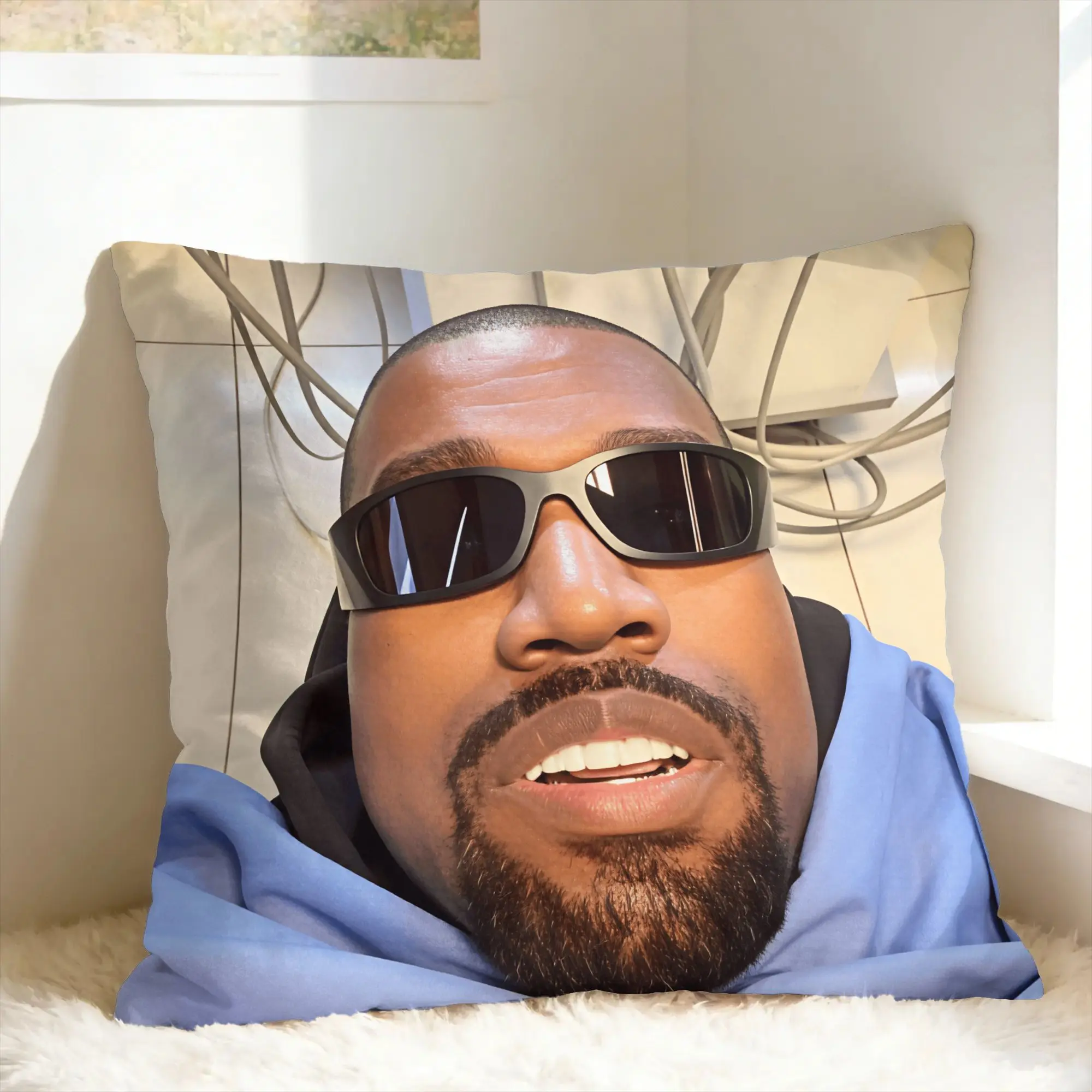 Pillow Case Kanye West Meme Comfy  Pillow Cover For Office Car Home Decor Vintage Pillowcases