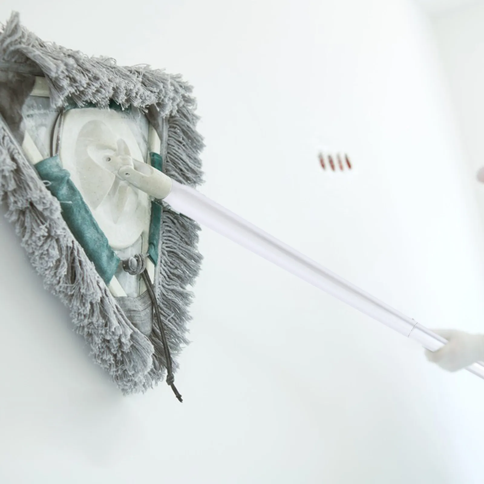 

1Set 4-Section Adjustable Stainless Steel Mop Handle Extension Rod for Floor Cleaning Universal Replacement Mop Pole Broom Stick