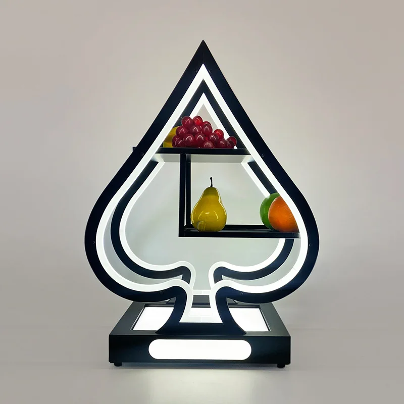 

Luminous LED spade fruit plate bar KTV night game giant egg fruit plate luminous three-layer spade A fruit plate