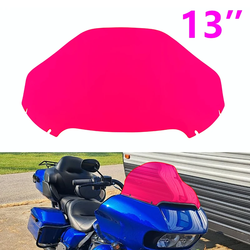 Motorrad 13-Zoll Windschutzscheibe Windabweiser Verkleidung Windschutzabdeckung für Harley Road Glide FLTRX FLTRXS FLTRK FLTRU 2015-2023