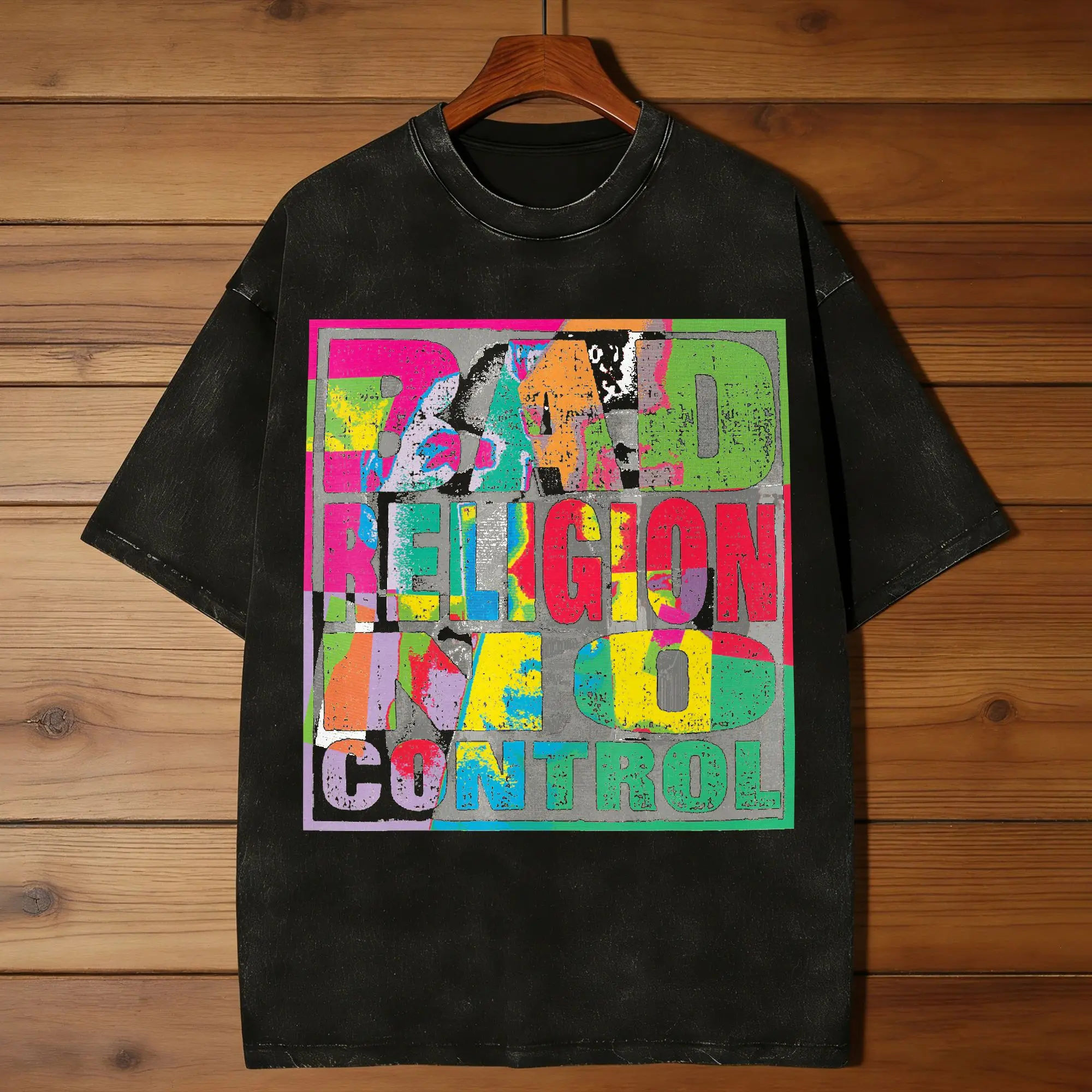 Men's Bad Religion No Control T-Shirts  Tees Summer Y2K Retro Short-Sleeve T-Shirt O-Neck Trending Casual Tee Shirt Cheap