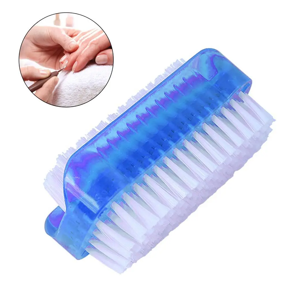 Portable Double Sided Durable Remove Dirt Nail Brush Nail Cleaning Scrubbing Brushes Dust Cleaning Manicure Tools