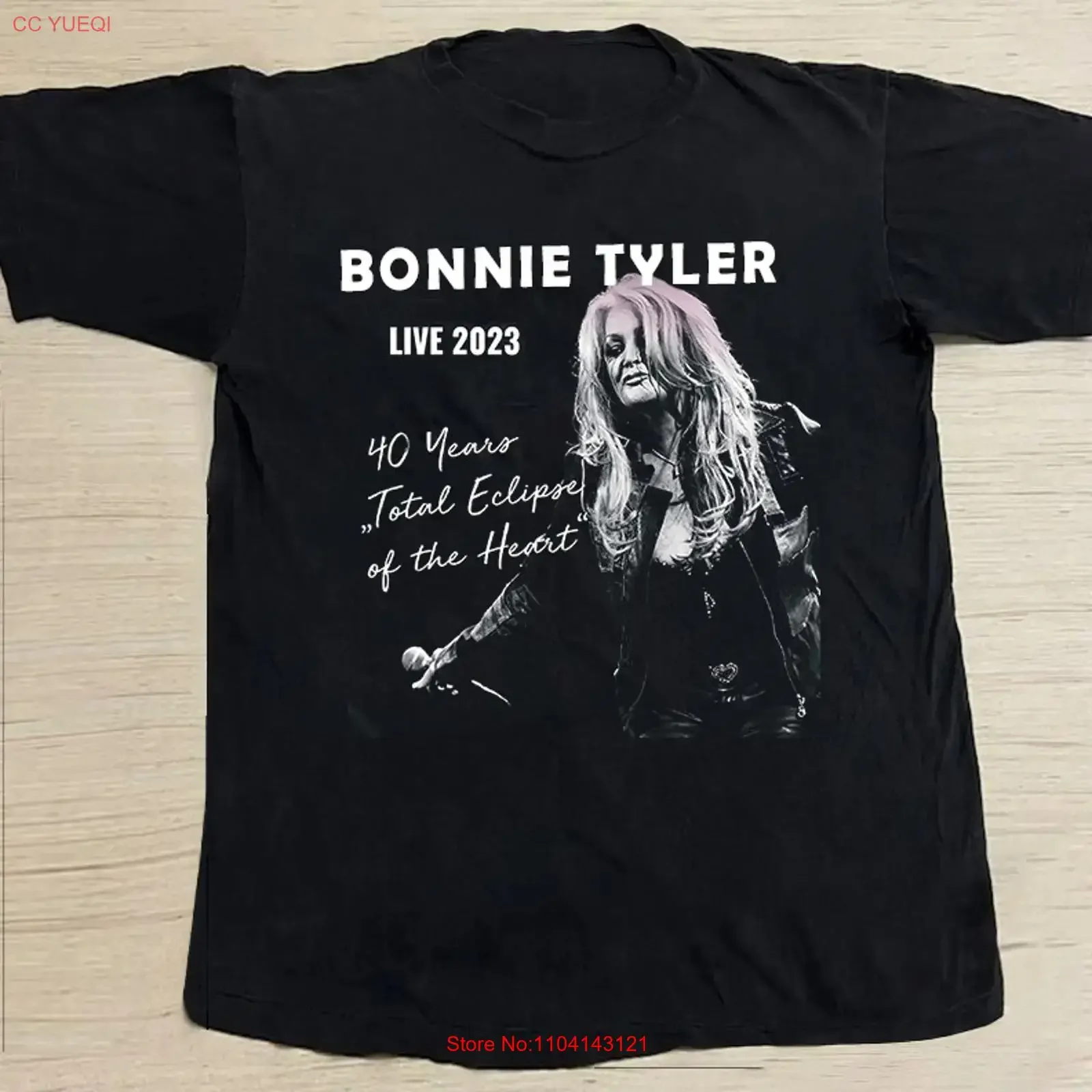Bonnie Tyler 40 Years Total Eclipse of the Heart T Shirt All Size MC573 vintage Washed designer clothes Casual Unisex Stretched