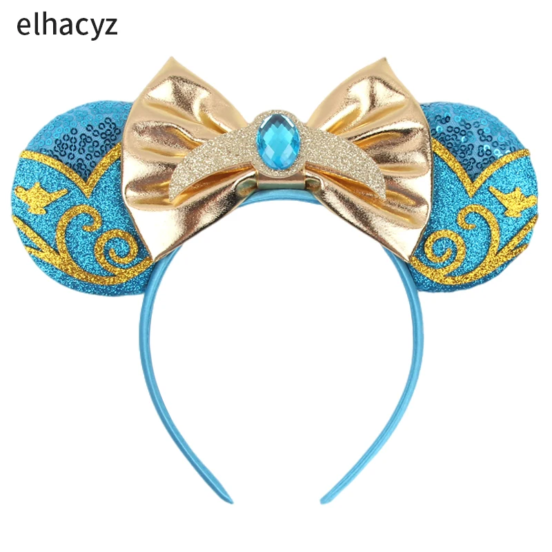 2026 Prinzessinnen-Mausohren-Stirnband für Mädchen und Frauen, Cosplay-Pailletten-Schleife, Schneewittchen-Haarband, Party-Festival-DIY-Accessoires, Kopfschmuck – Detail 14