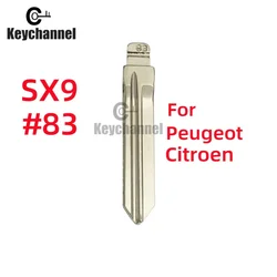 10pcs Car Key Blade Lishi SX9 NO.83 KD Remote Blank 83# Folding Key Head Blank for Peugeot Partner Citroen Xsara Picasso Key