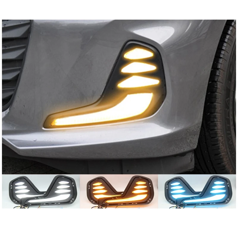 For Chevrolet Cavalier 2020-2022 Daytime Running Lights Turn Signal Fog Lamp White Yellow Blue Car Accessories