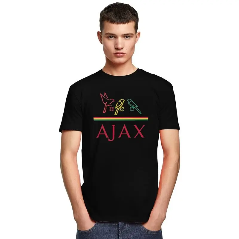 Custom Ajaxs Bobs Marley T Shirt Men 100% Cotton Tshirt Fashion Tee Short Sleeves Three Little Birds T-shirt Fitted Apparel