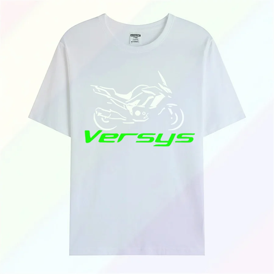 남성용 프린트 티셔츠, Versys 티셔츠, 오토바이 오토바이, 스트리트 스타일, 면, 짧은 O넥, 쿨 셔츠, 여름 패션