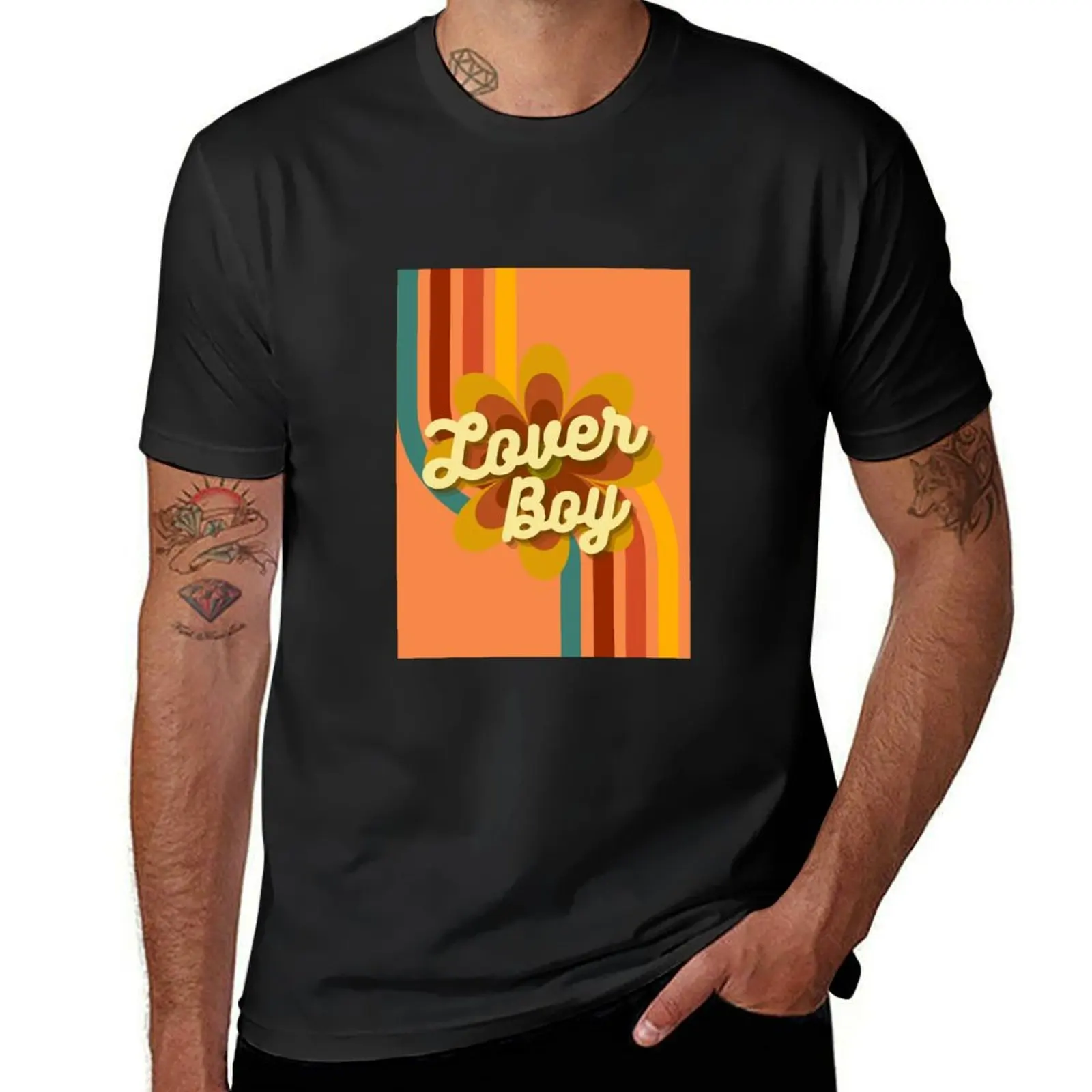 

Lover Boy - 60's - orange T-Shirt oversizeds customs mens tall t shirts