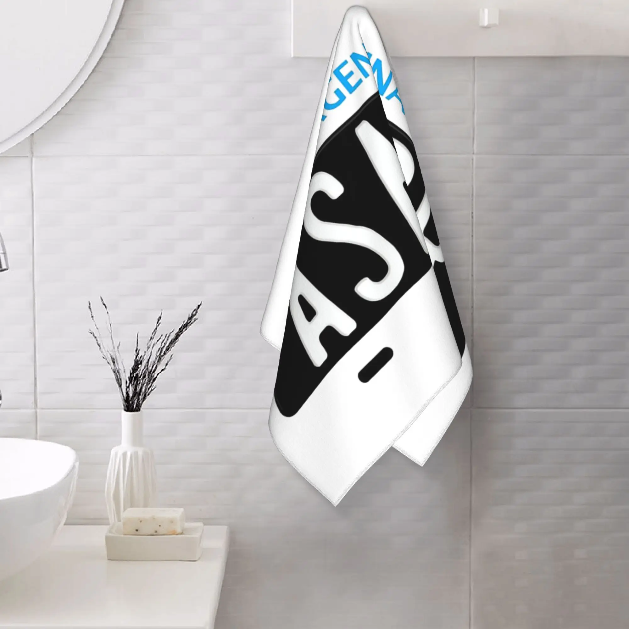 Toalla de Rostro Suave Personalizada con Diseño de Asador Argentino, Toalla de Algodón de Secado Rápido para Piscina y Baño, Absorbente