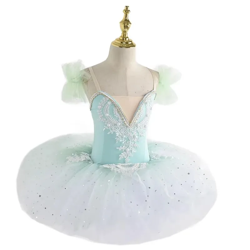 Meisje Professionele Ballet Tutu Tule Jurk Wit Blauw Roze Gymnastiek Turnpakje Diamant Dans Kostuum Ballet Turnpakje Meisje Ballerina