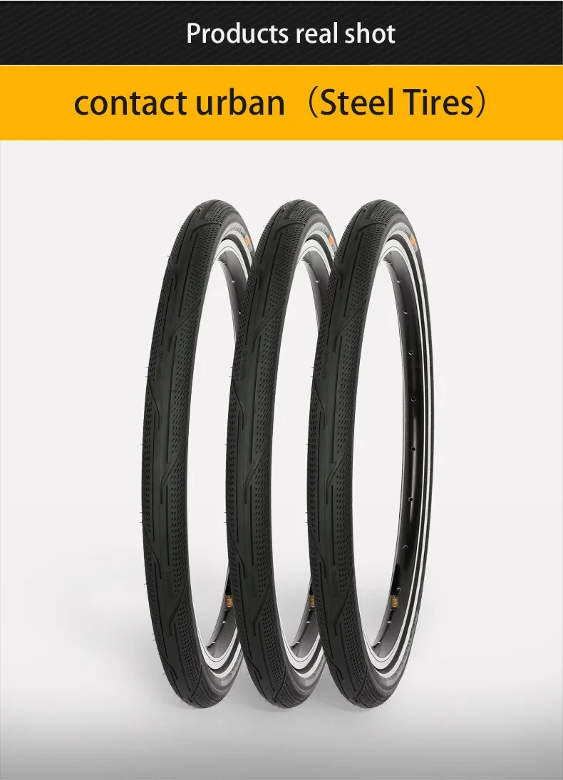 Continental Contact Urban 28/29 Inch Bicycle Wire Bead Tires 40/42/47/50/55-622 180 TPI MTB E-Bike Tyre With Reflective Strips