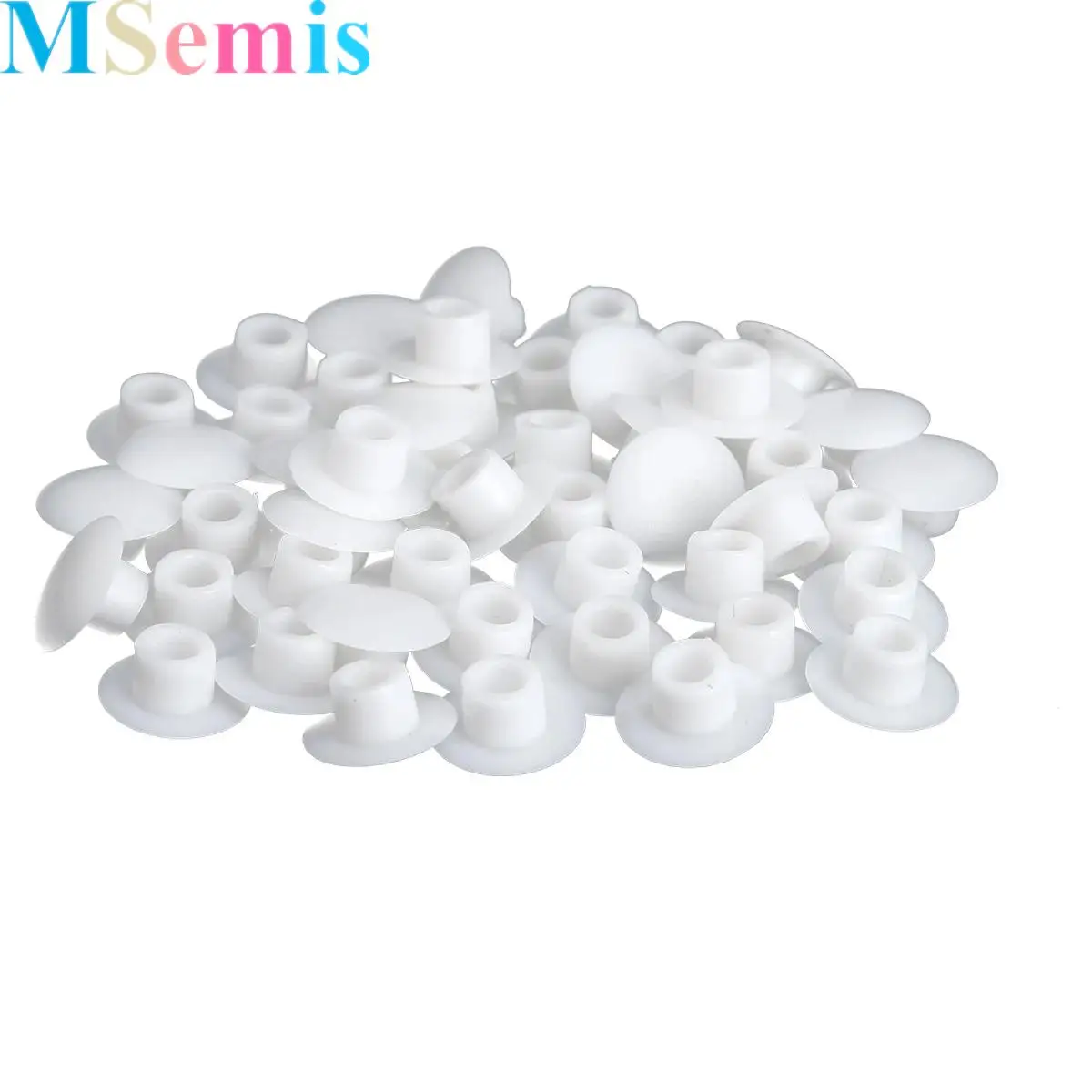 

50Pcs 5/6/8/10mm Furniture Hole Covers Protection Screw Caps Covers Plastic Hole Plugs Hardware for Chair Cabinet Cupboard Shelf