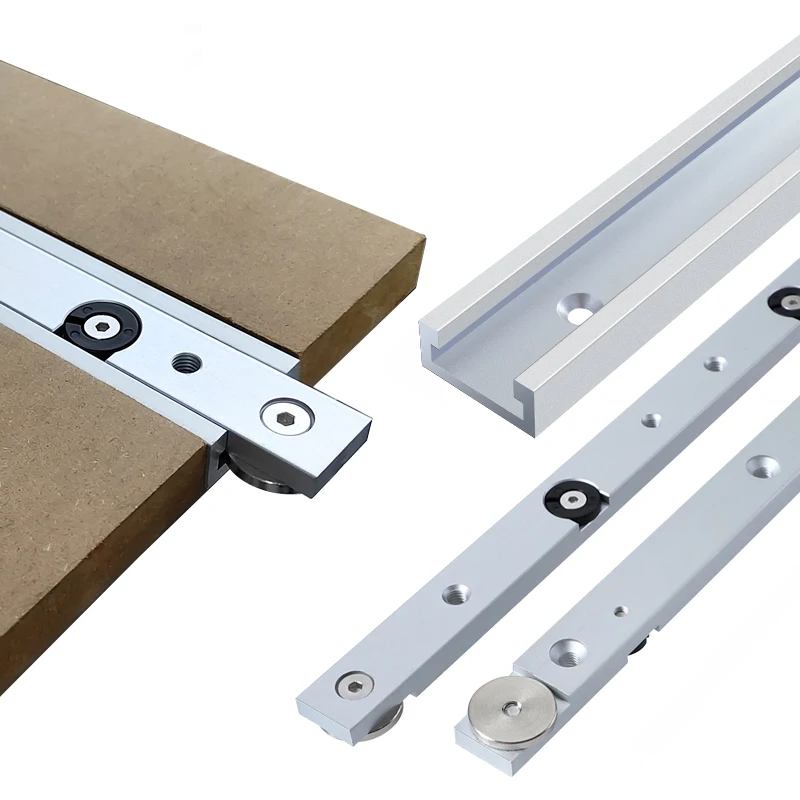 

Woodworking chute retaining ring slider adjustable clearance universal saw table slide rail backing
