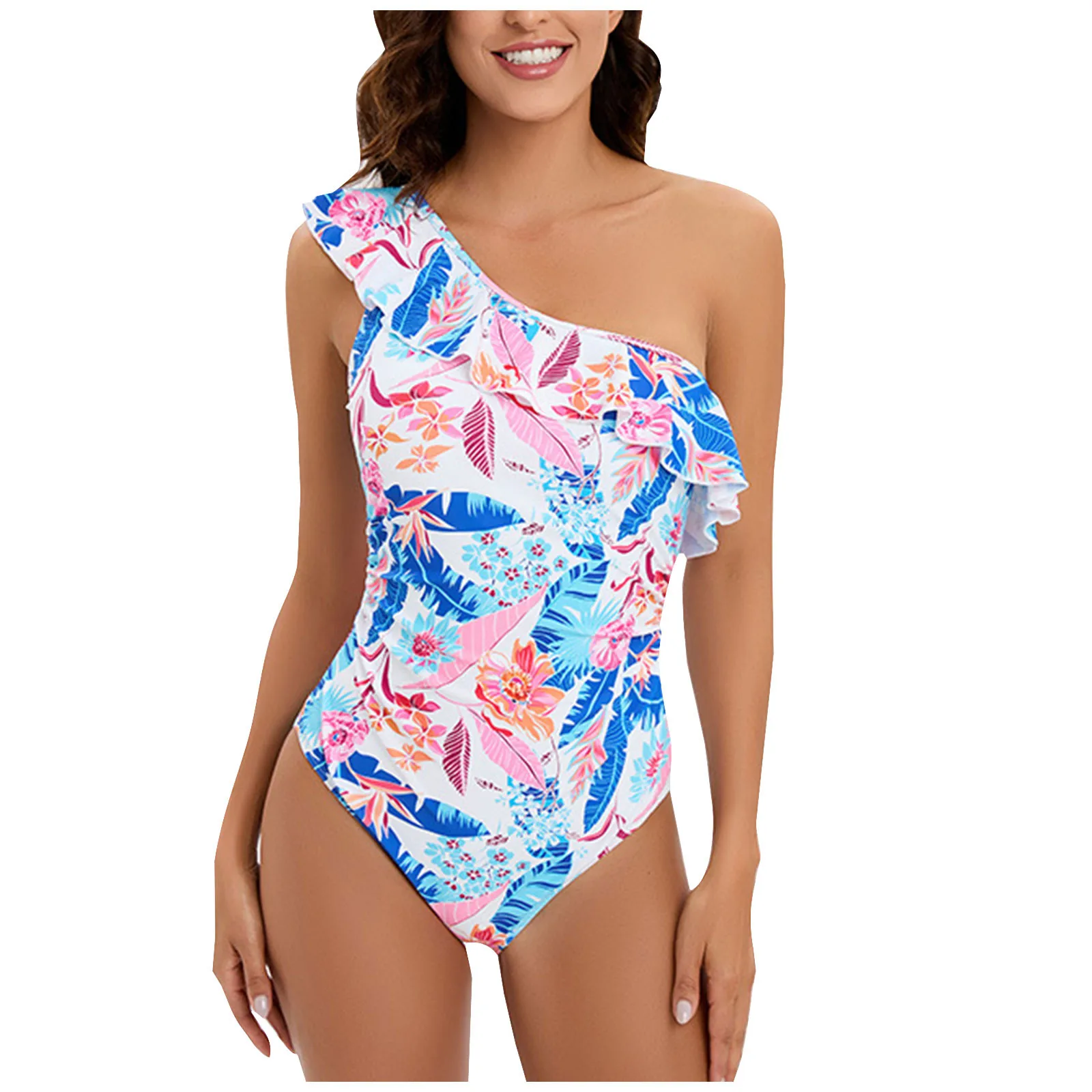 Neue Sexy Bikini Feste Badeanzug Frauen Eine Schulter Bademode Push Up Biquini Brazilian Badeanzug Bademode Schwimmen Anzug