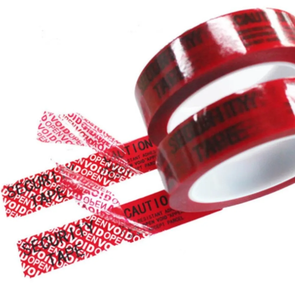 

100% защитные уплотнительные ленты для общего переноса, защищающие от несанкционированного доступа, пленка 1 дюйм x 55 ярдов «Воид», красная