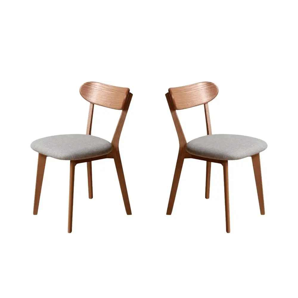 

Solid Wood holstered Dining Chairs, Mid Century Modern Oak Dining Chairs with Curved Back Design with Butterfly Wing Shape fo