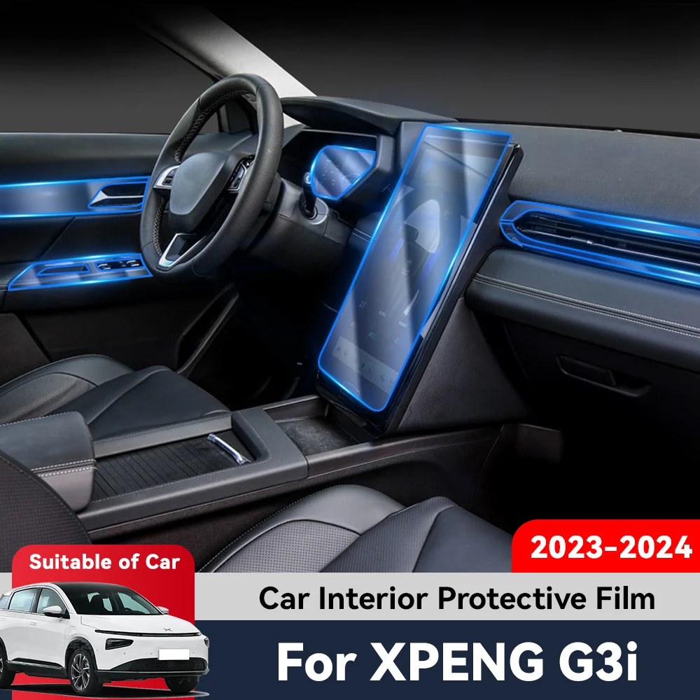 Auto Central Control Screen TPU Navigation Anti Scratch Interior Protection Film GPS Navigation For XPENG G3i 2023 2024